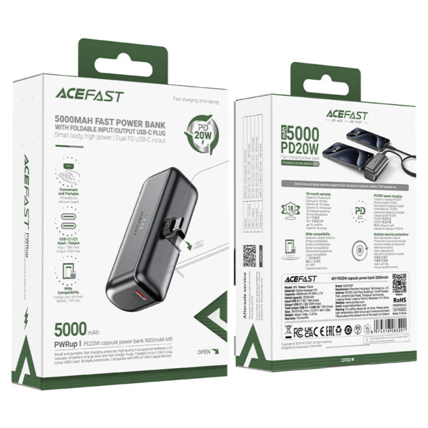 POWERBANK ACEFAST PD20W CAPSUL 5000MAH M9